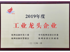 中控技術榮膺濱江區(qū)“2019年度工業(yè)龍頭企業(yè)”
