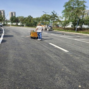 蘇州唯亭車行道劃線、臨時停車位畫